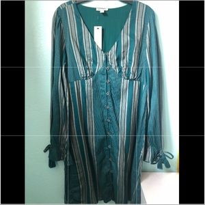 Green striped francesca’s dress